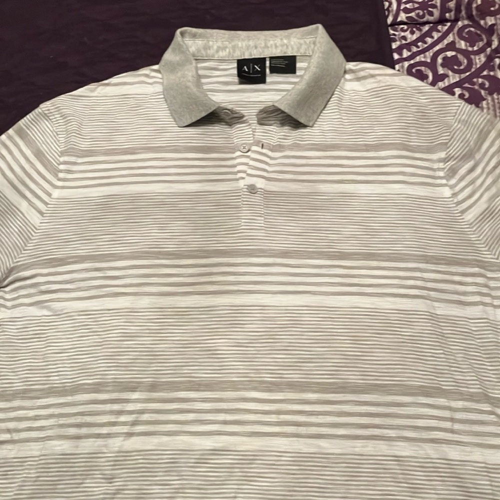 A/X Armani Exchange Gray Striped Men's Shirt